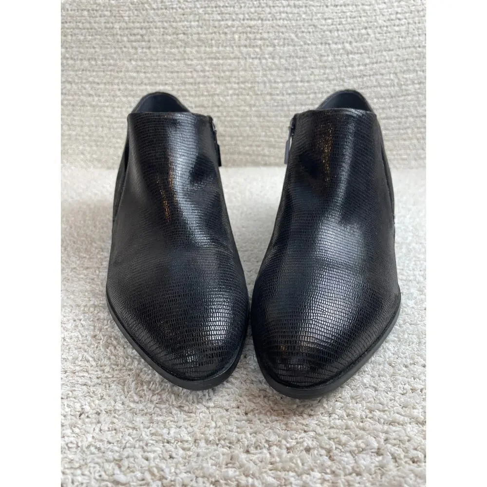 TROTTERS Keegan Womens 11 Black Narrow Leather Ankle & Booties Boots T2059-008